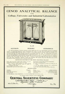 1922 Ad Central Scientific Cenco No 487 Analytical Balance Laboratory IEC2