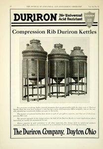 1922 Ad Duriron Compression Rib Kettles Industrial Machinery Manufacturing IEC2