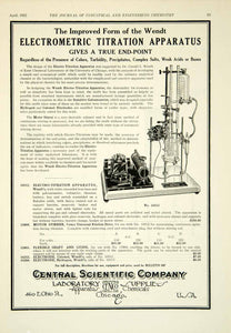 1922 Ad Central Scientific Electrometric Titration Apparatus Science IEC2