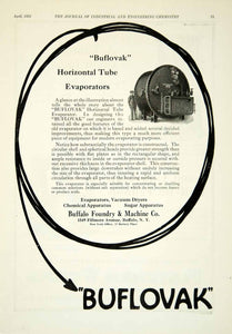 1922 Ad Buffalo Foundry Machine Buflovak Horizontal Tube Evaporator IEC2