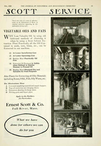 1922 Ad Ernest Scott Conveyor Belt Hopper Extractor Industrial Machinery IEC2