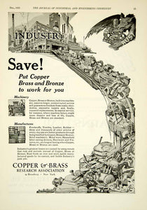 1922 Ad Copper & Brass Bronze Industrial Machinery Factory Manufacturing IEC2