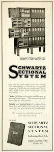 1922 Ad Schwartz Sectional System Filing Storage Cabinet Office Furniture IEC2