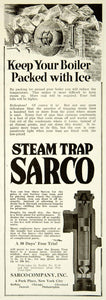 1922 Ad Sarco Steam Trap Boiler Industrial Machinery Manufacturing Plant IEC2