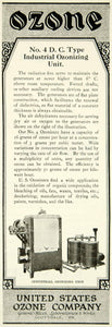 1922 Ad US No 4 DC Type Industrial Ozonizing Unit Factory Manufacturing IEC2