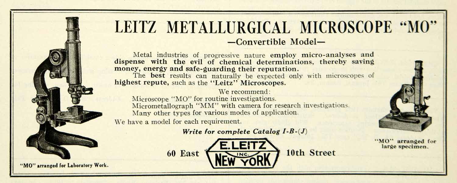 1922 Ad E Leitz MO Metallurgical Microscope Science Laboratory Equipment IEC2