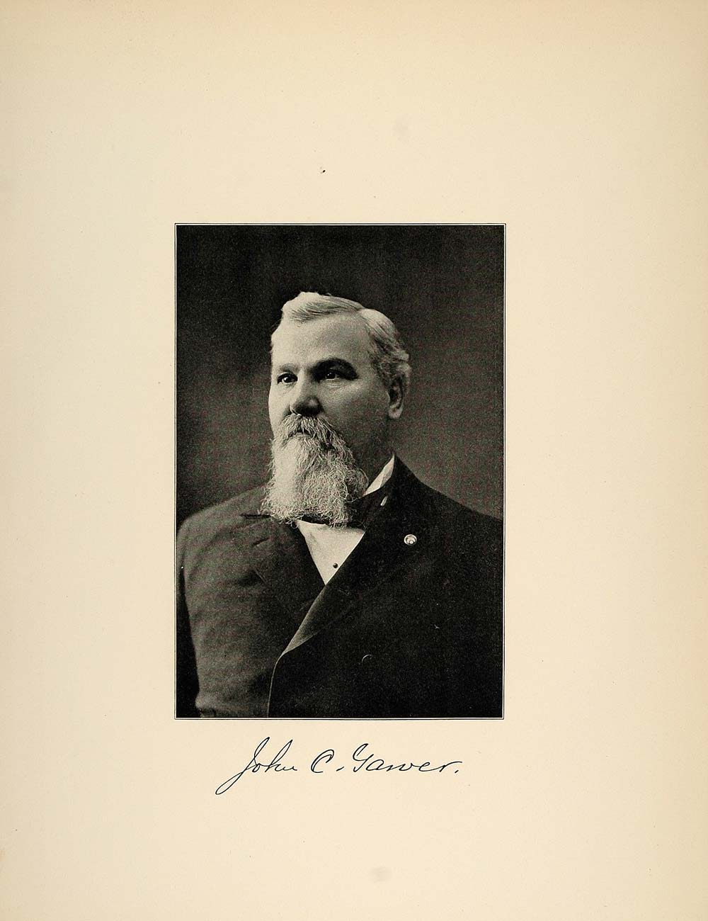 1915 Engraving John C. Garver Illinois Circuit Judge IL - ORIGINAL IL1