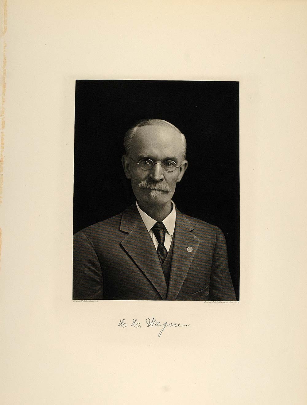 1915 Engraving Henry H. Wagner Illinois Businessman IL - ORIGINAL IL1