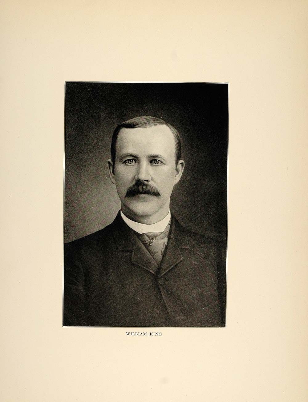 1915 Engraving William King Illinois Businessman IL - ORIGINAL IL1