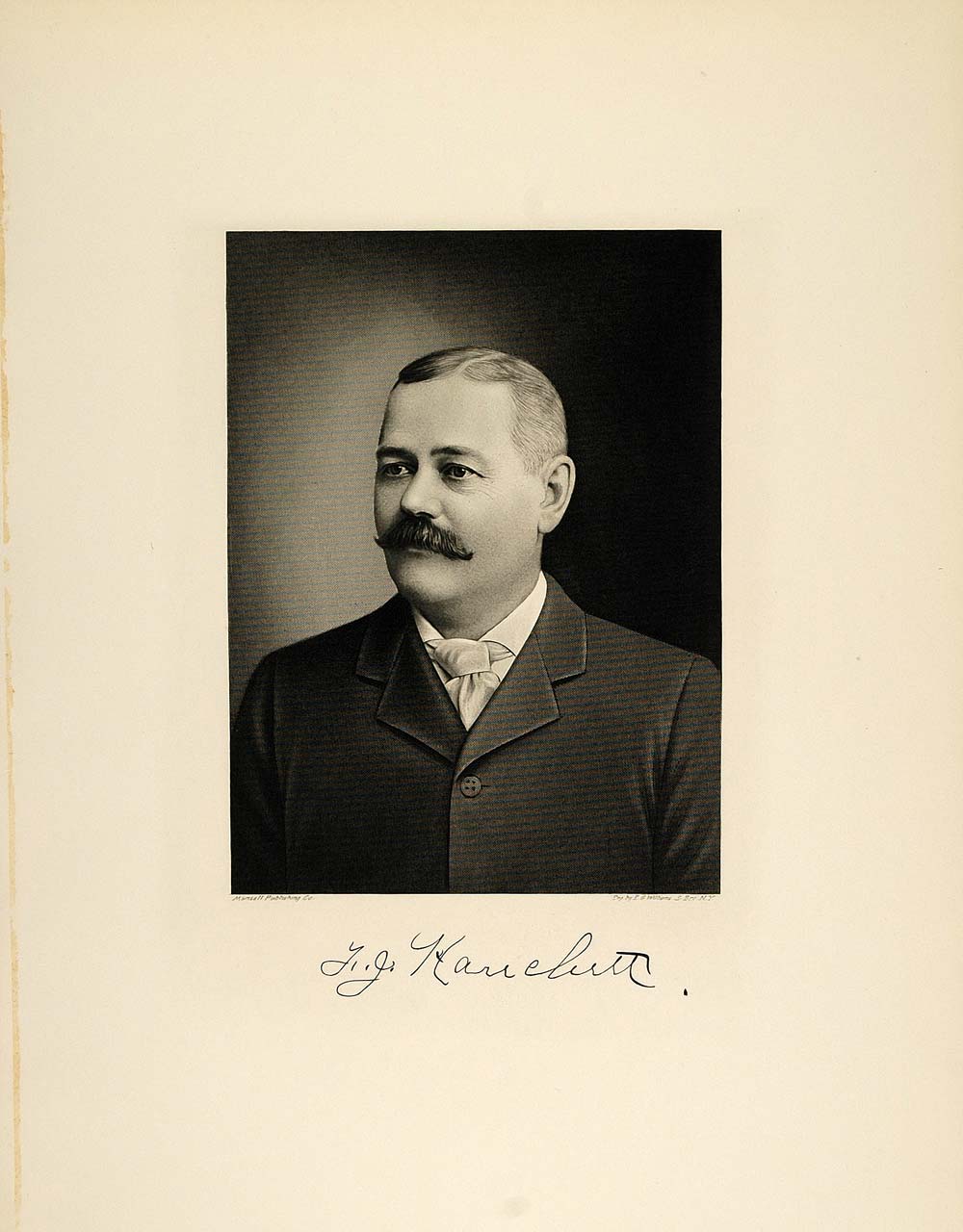 1915 Engraving Franklin J. Hanchett IL Businessman NICE - ORIGINAL IL1