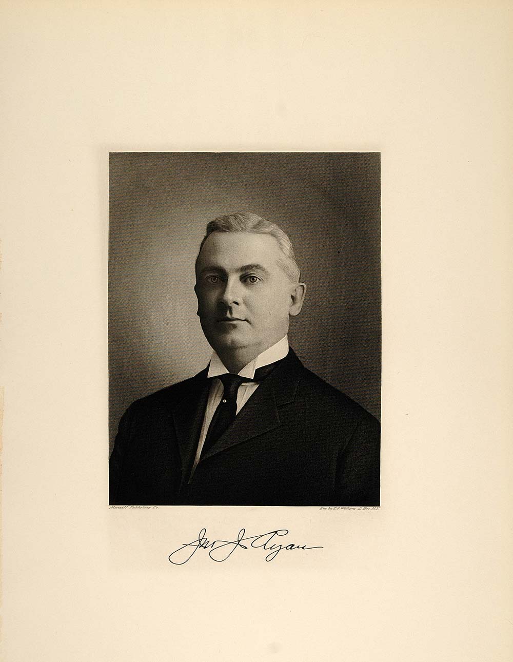 1915 Engraving John J. Ryan Illinois Businessman IL - ORIGINAL IL1