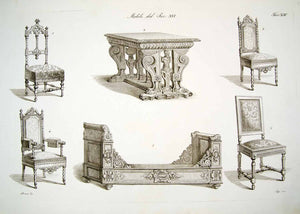 furniture styles from the Rococco Renaissance late Gothic and Gothic  Stock Photo  Alamy