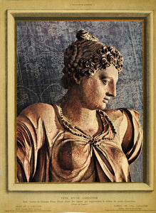 1934 Head Caryatid Statue Germain Pilon Sculpture Print - ORIGINAL ILL1