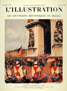 1938 King George VI Queen Elizabeth Paris Brenet Print - ORIGINAL ILL2