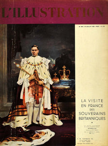 1938 Cover L'Illustration George VI Ceremonial Robe - ORIGINAL ILL2