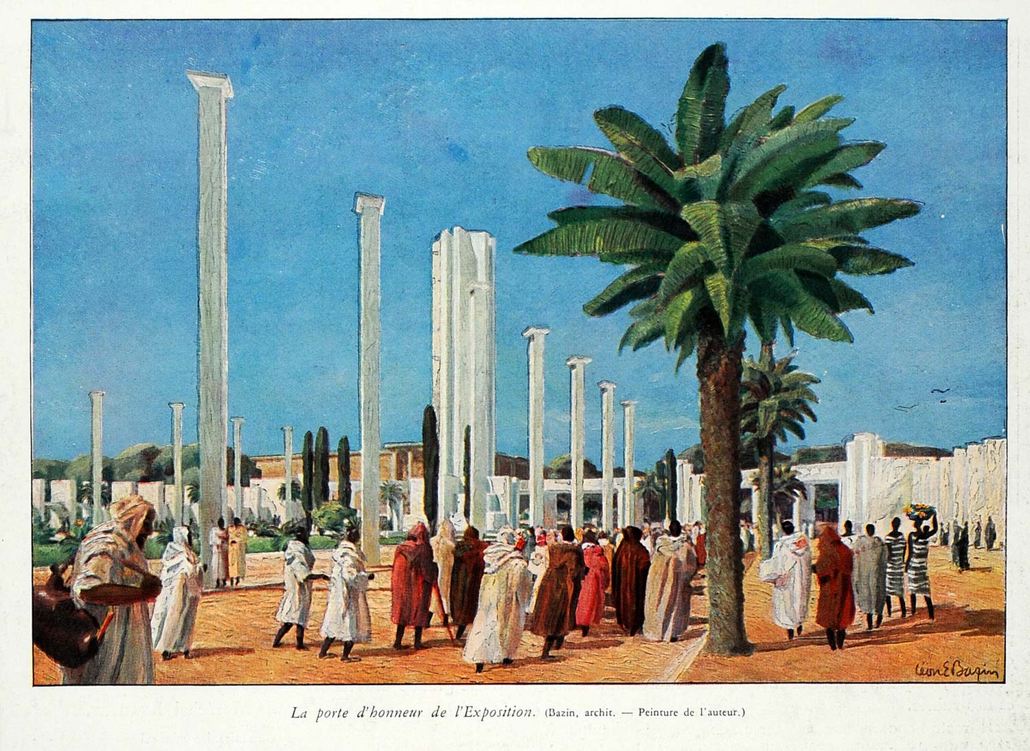 1931 Exposition Coloniale Paris Gate of Honor Print - ORIGINAL ILL2