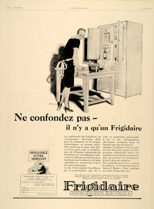 1928 Ad French Frigidair Refrigerator Maid Cook Kitchen - ORIGINAL ILL3