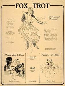 1920 Ad Arys Perfume French France Paris Fox Trot Dance - ORIGINAL ILL3
