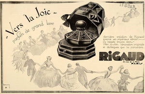 1928 Ad French Perfume Rigaud Paris Bottle Eau Cologne - ORIGINAL ILL3