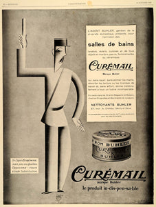 1929 Ad French Curemail Bathroom Kitchen Cleaner Buhler - ORIGINAL ILL3