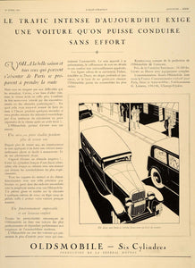 1929 Ad French Oldsmobile Car Cylinder General Motors - ORIGINAL ILL3