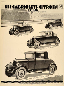 1928 Ad Citroen Car Cabrioloet Race Racing NICE - ORIGINAL ADVERTISING ILL3