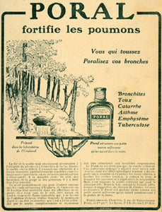 1920 Ad French Respiratory Health Poral Lung Strengthen - ORIGINAL ILL3