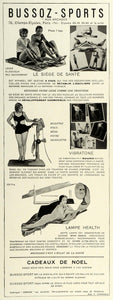 1931 Ad Bussoz-Sport Exercise Health Equipment Fitness Paris France ILL5