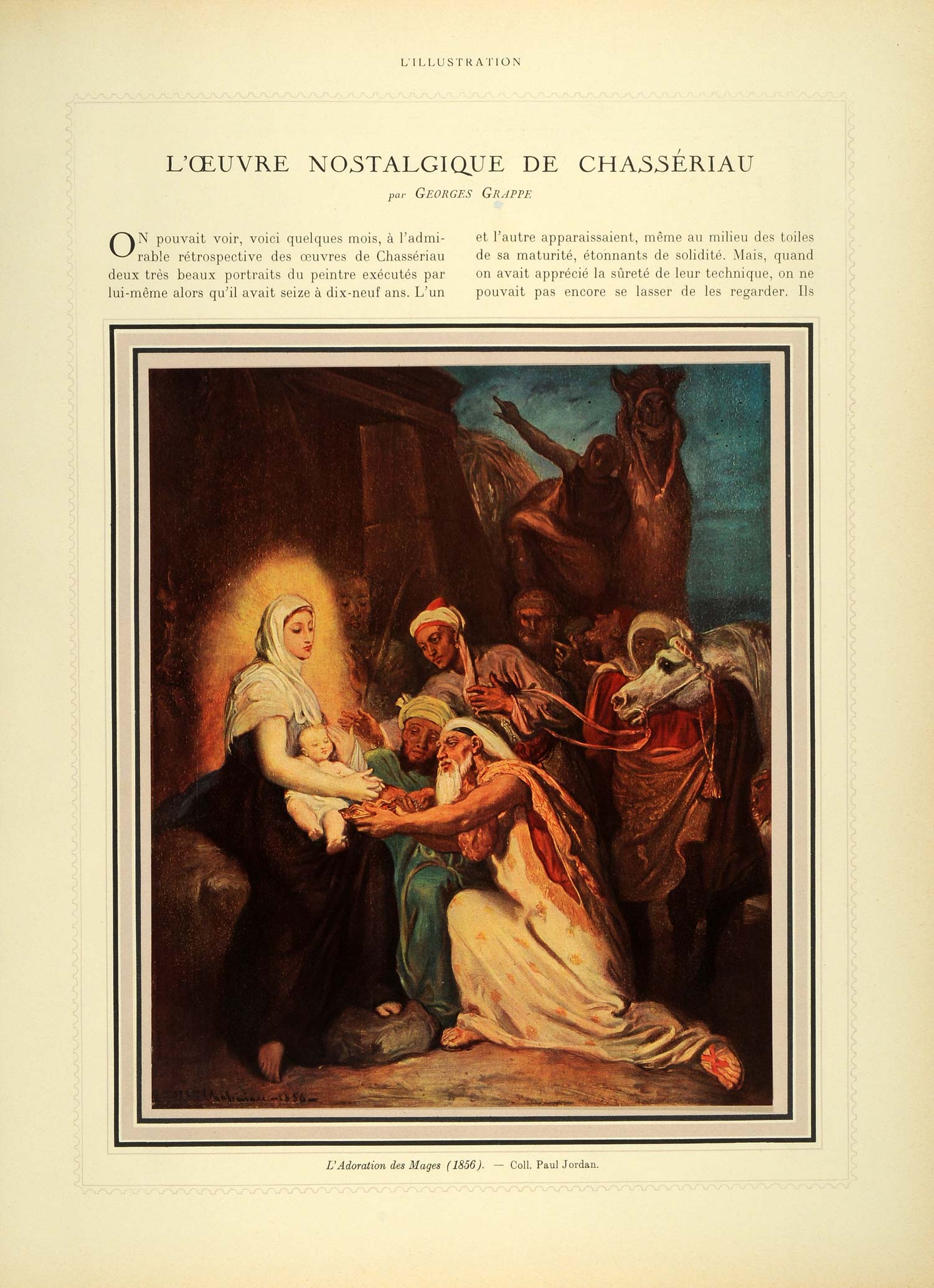 1933 Prints Th_odore Chass_riau Nativity Magi Nude Portrait French Romantic ILL5
