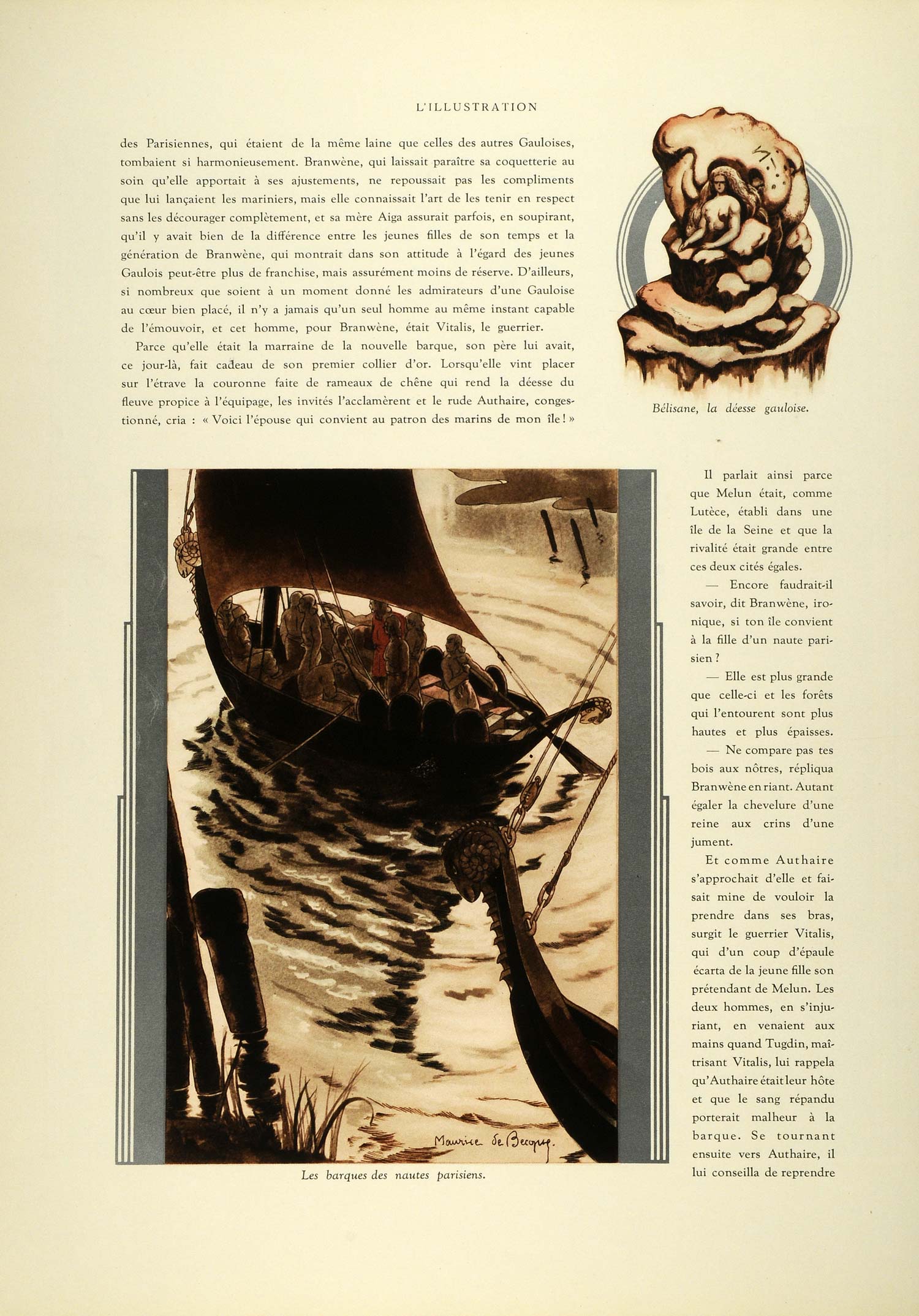 1937 Article Maurice de Becque Louis Guichard Paris Lutetia Branwene Seine ILL5