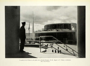 1939 Print New York World's Fair France French Pavilion Building ILL6
