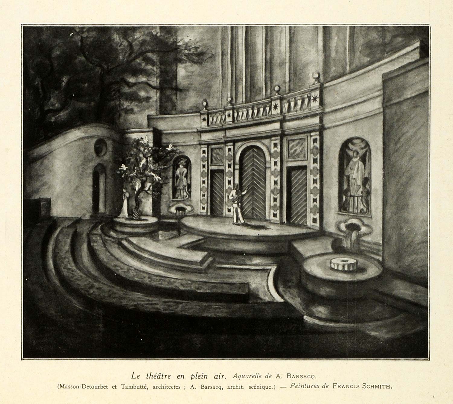 1937 Print Paris Exposition France Open-Air Theatre Stage Architecture ILL7