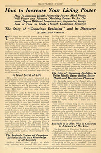 1915 Ad Donald Richardson Conscious Evolution Swoboda - ORIGINAL ILW1