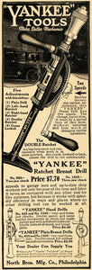 1917 Ad North Bros. Mfg. Yankee Tools Ratchet Drill - ORIGINAL ADVERTISING ILW1