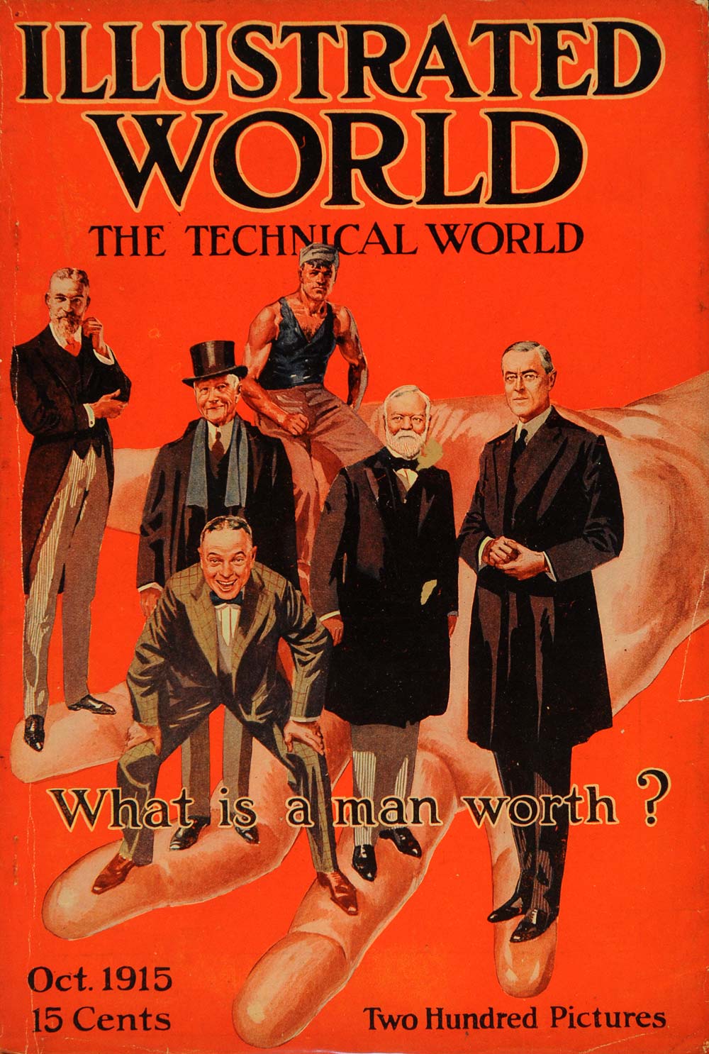 1915 Cover Illustrated World Technical Fashion Men Suit - ORIGINAL ILW1