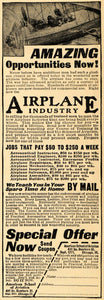 1920 Ad American Aviation School Airplane Education - ORIGINAL ADVERTISING ILW1