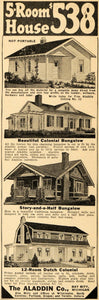 1923 Ad Aladdin 5-Room House Varieties for $538 Mich - ORIGINAL ADVERTISING ILW1