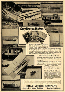 1916 Ad Gray Motors Boats Engines Builder's Catalog - ORIGINAL ADVERTISING ILW1