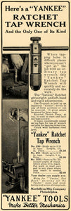 1916 Ad North Bros Yankee Ratchet Tap Wrench Tool WWI - ORIGINAL ILW1