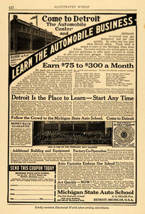 1917 Ad Michigan State Auto School Motor Truck Group - ORIGINAL ADVERTISING ILW1
