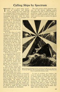 1921 Cover Illustrated World Ship Distress Signal Light - ORIGINAL ILW1