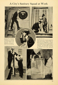 1920 Print Sanitary Squad Inspector Mosquito City Town ORIGINAL HISTORIC ILW2