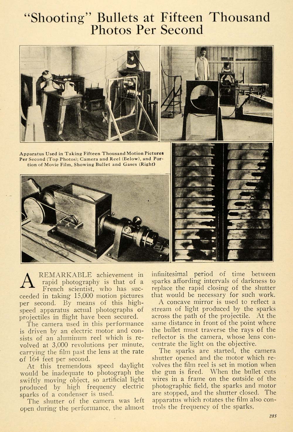 1920 Article Photography Gunshot Bullet Thousand Second - ORIGINAL ILW2