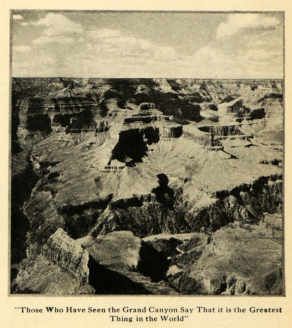 1922 Print Grand Canyon Colorado River Scenery Arizona ORIGINAL HISTORIC ILW2