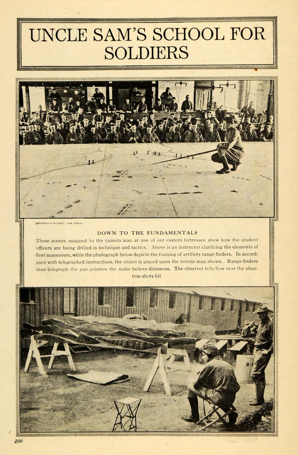 1917 Print American Troop Training Battle Technique WWI ORIGINAL HISTORIC ILW2