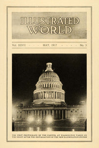 1917 Print First Photograph U. S. Capitol Illumination ORIGINAL HISTORIC ILW2