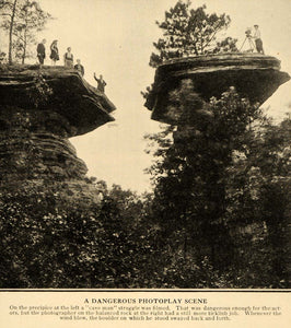 1917 Print Dangerous Movie Filming Cave Man Boulders Stunt Precipice Set ILW2