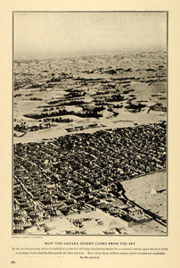 1917 Print WWI Sahara Desert Aerial View World War I - ORIGINAL HISTORIC ILW2