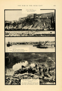 1916 Print Serbian Defense Bulgarian Port Gunners WWI - ORIGINAL HISTORIC ILW2