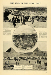 1916 Print Allies British Troops Egypt Smyrna Port WWI ORIGINAL HISTORIC ILW2